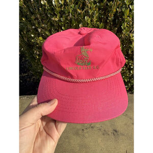 Vintage Lincoln Illinois Elks #914 Lodge and Golf Club Hot Pink Rope SnapBack